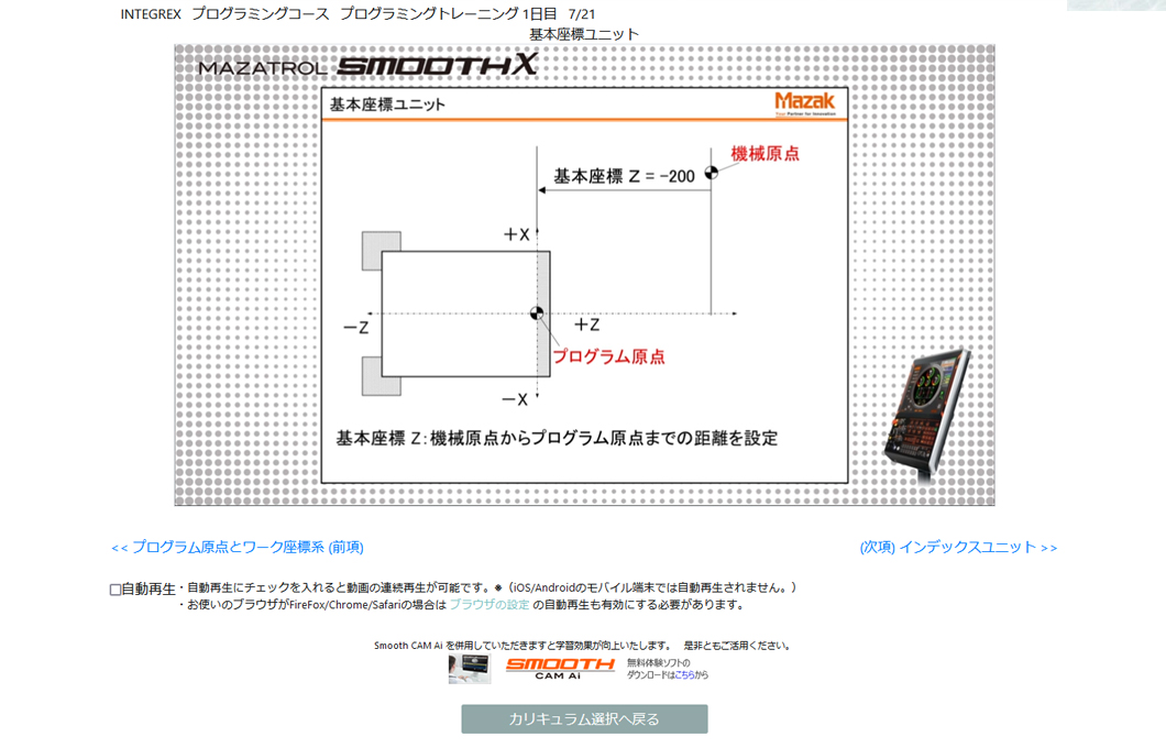 スライドによる機械操作の学習